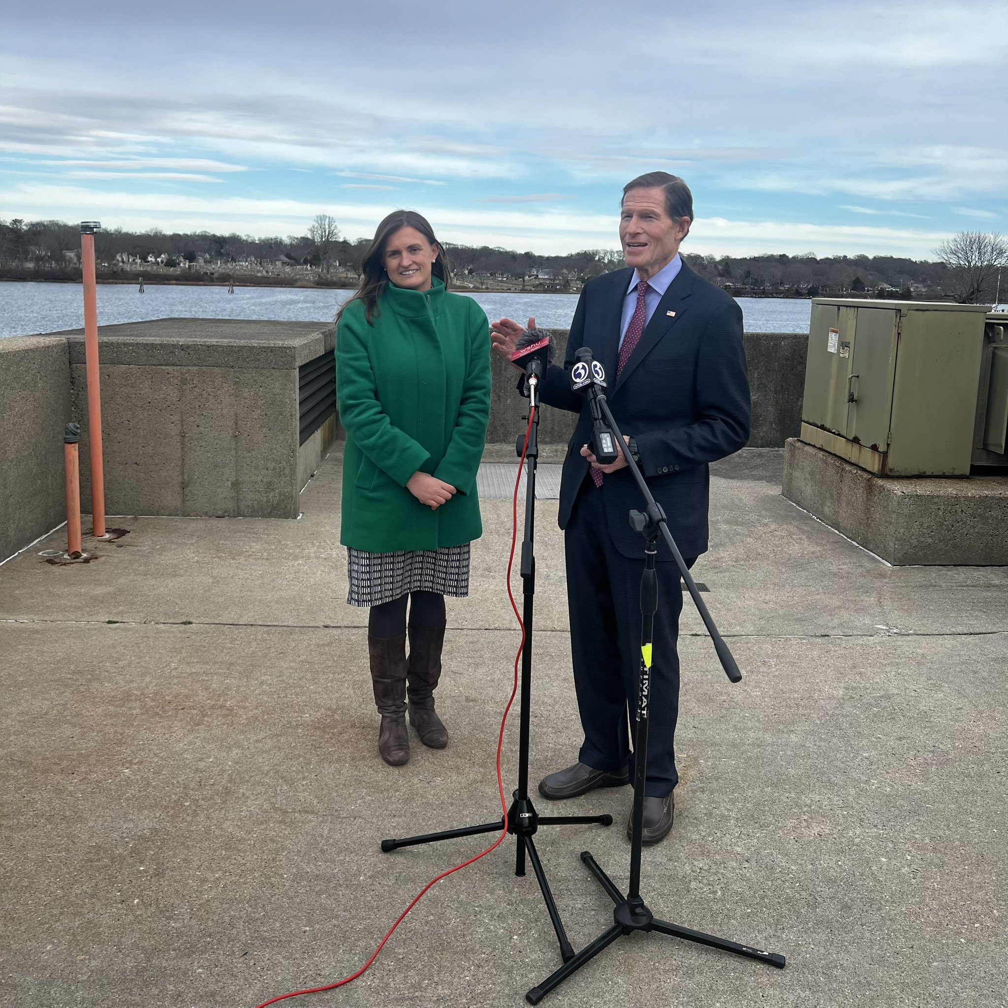 Blumenthal also announced $720,000 in federal funding to repair two sewage pumps at the River Road pump station, located on the banks of the Pawcatuck River.